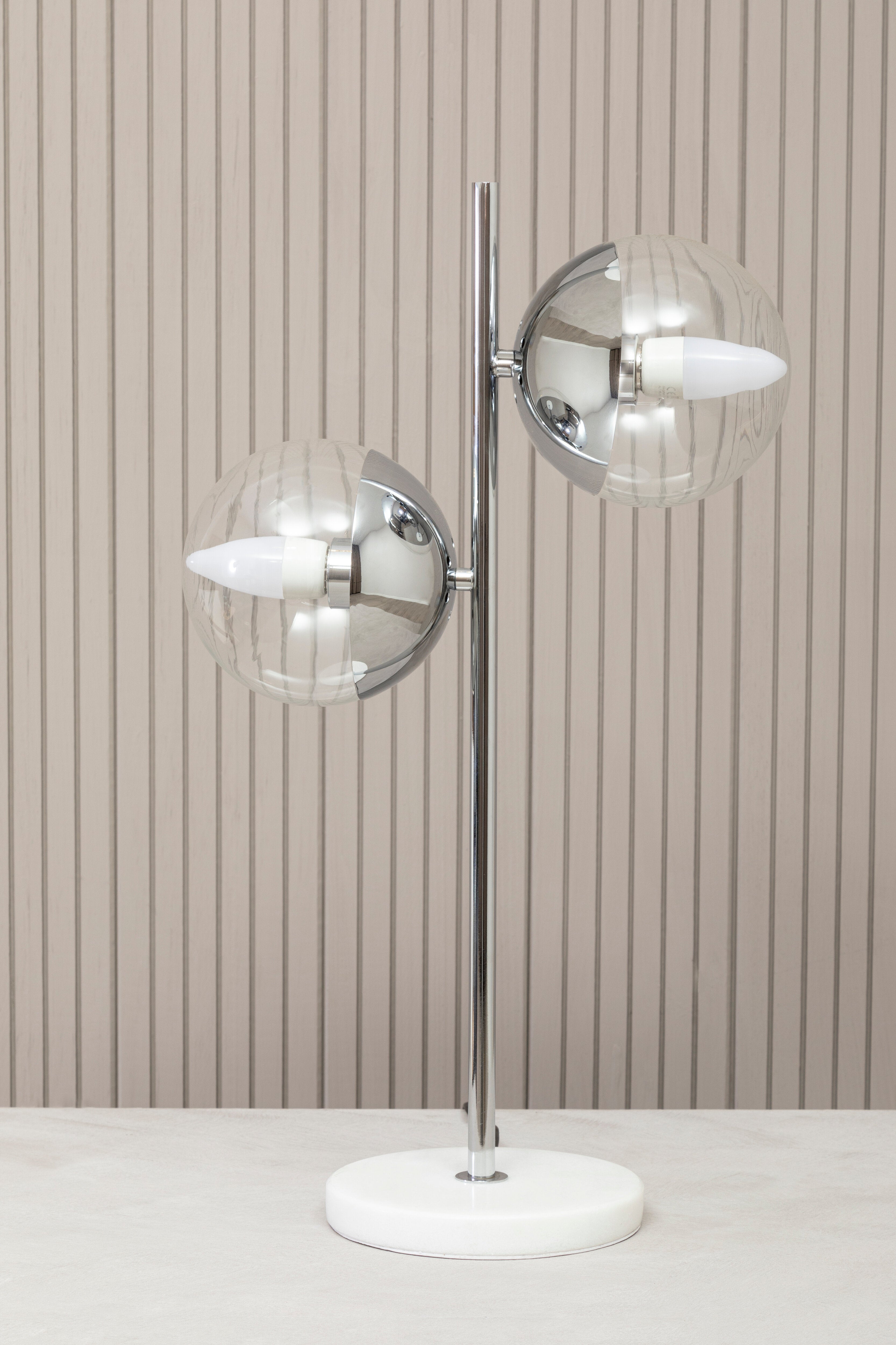 Kidston Chrome Finish Two Shade Table Lamp